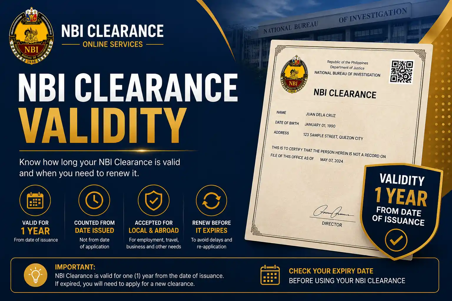 NBI Clearance validity 2026